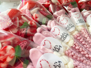 Pink, Red and White Sweet Cone / Party Bag