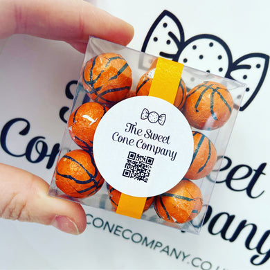 Basketball Mini Chocolate Boxes / Party Bags (Vegetarian)