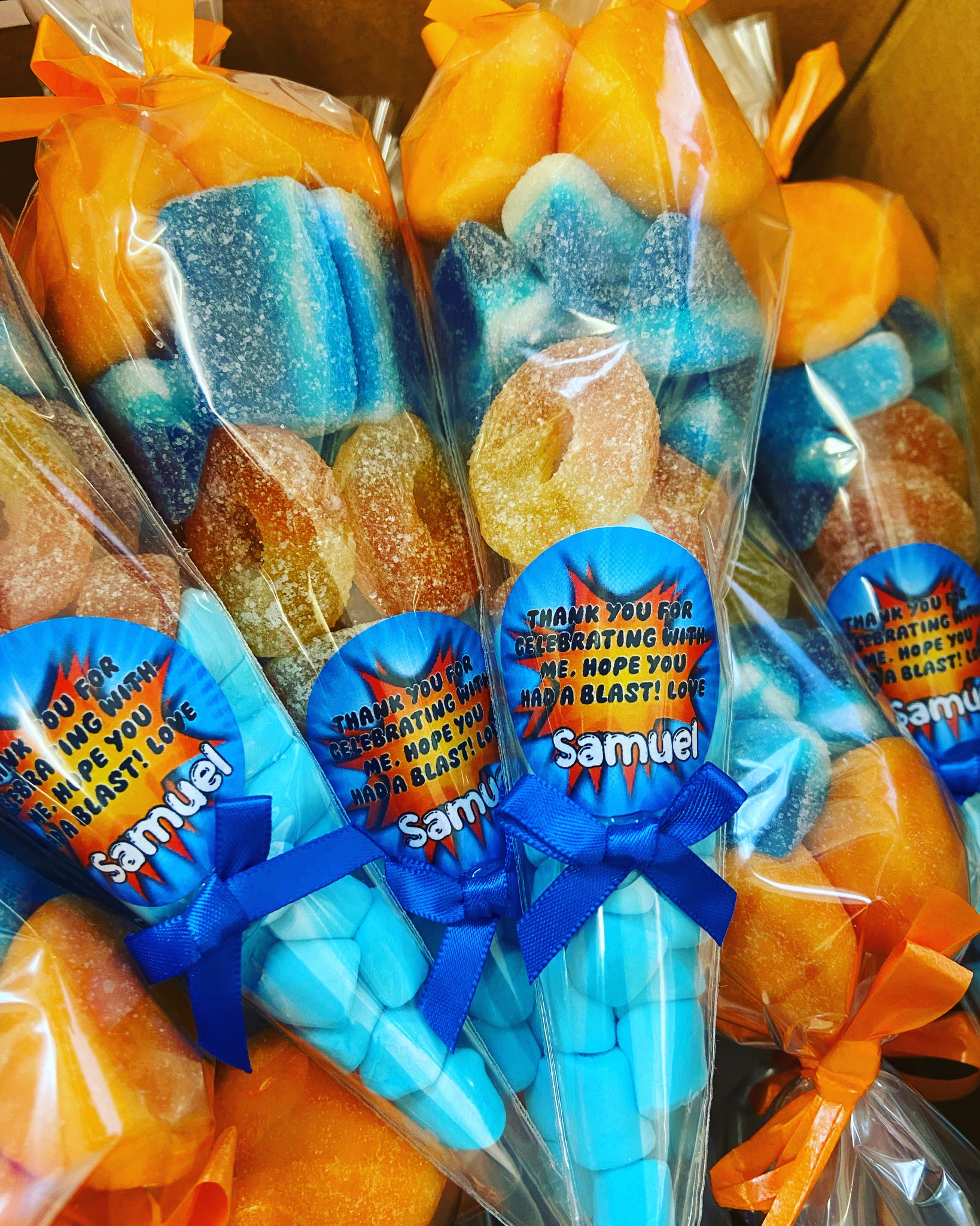 Sweet Cones Blue Raspberry Blue & Orange Sweet Cones (Nerf Inspired) – The Sweet Cone Company