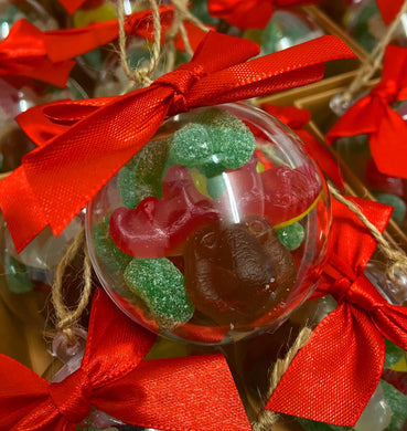 Christmas Festive Bauble - Vegan & Gluten Free Candy Cane Jellies