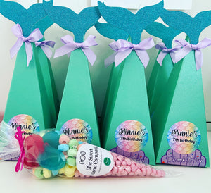 Mermaid Sweet Cone Filled Party Boxes